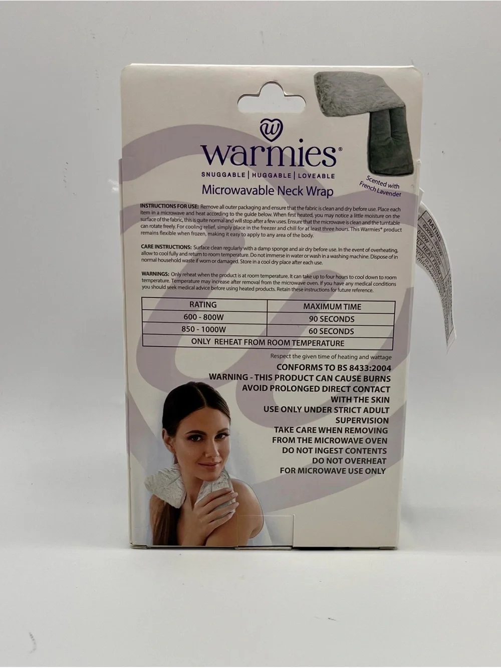 Warmies Microwavable Neck Wrap, Ultra Plush Faux Fur